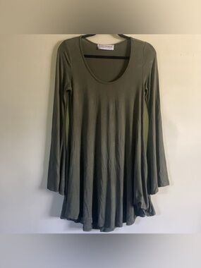 Gypsy Warrior Black Mini Dress with Bell Sleeves